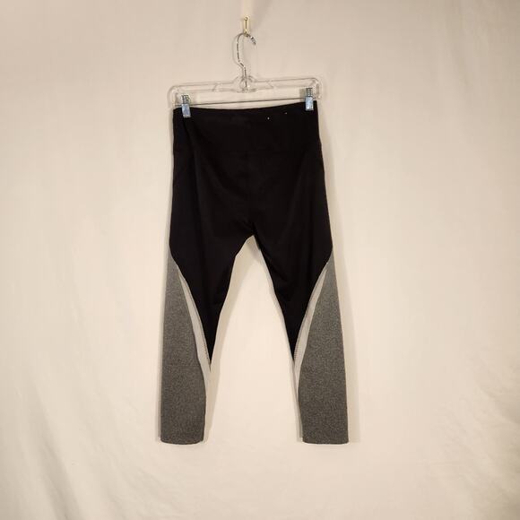 SO Black Grey Athletic Athleisure Fitness Leggings Mesh Accent Panel Womens M - Picture 3 of 8